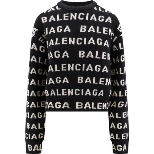 Knitwear, Crew-neck, Long Sleeve , female, Sizes: S, XS - Balenciaga - Modalova