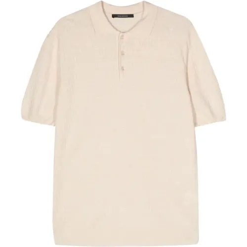 Ribbed Polo Shirt , male, Sizes: 2XL - Tagliatore - Modalova