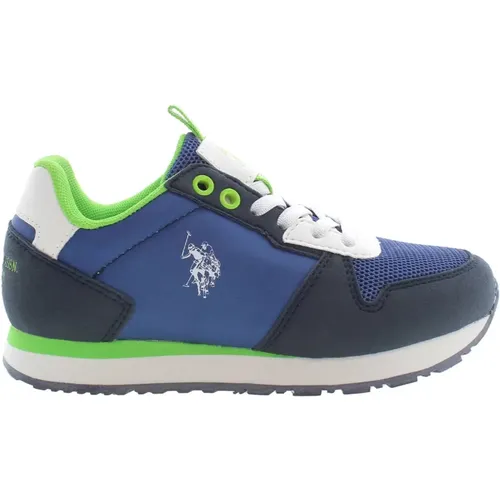 Blaue Kinder Sportschuhe mit Kontrastdetails - U.S. Polo Assn. - Modalova