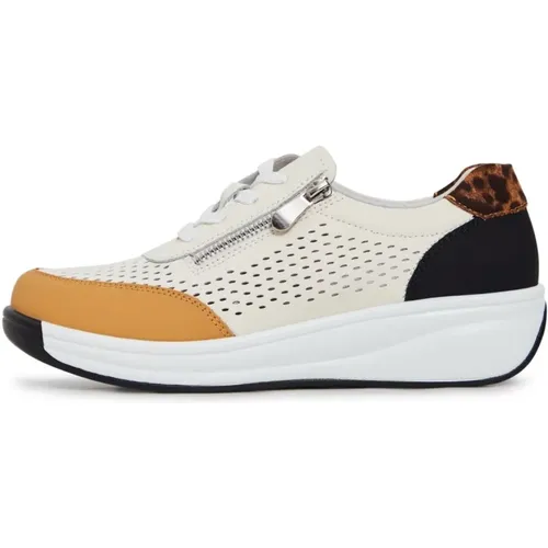 Plateau Leder Sneakers - Braun , Damen, Größe: 37 EU - Cesare Gaspari - Modalova