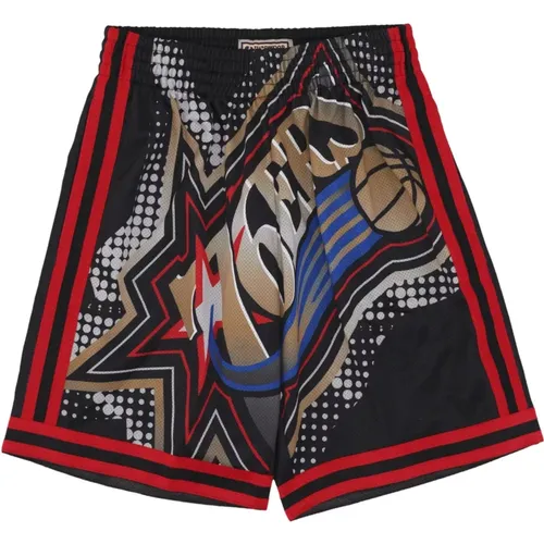 NBA Big Face Basketball Shorts Schwarz - Mitchell & Ness - Modalova