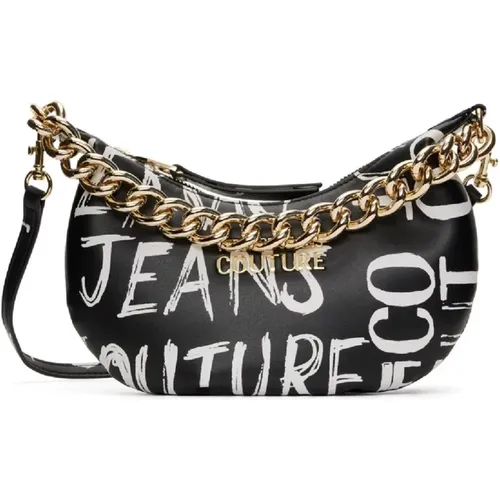Schwarze Logo Couture Handtasche für Frauen - Versace Jeans Couture - Modalova