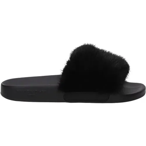 Cozy and Stylish Fur Slippers , female, Sizes: 2 UK - Givenchy - Modalova