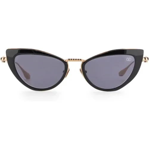 Viii Cat-Eye Titanium Sunglasses , female, Sizes: ONE SIZE - Valentino - Modalova