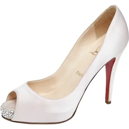 Pre-owned Satin heels , female, Sizes: 5 UK - Christian Louboutin Pre-owned - Modalova