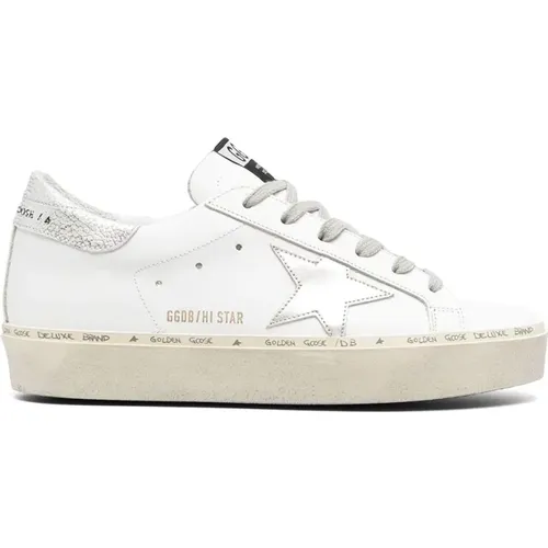 Weiße Leder Freizeit Turnschuhe Sneakers , Damen, Größe: 40 EU - Golden Goose - Modalova