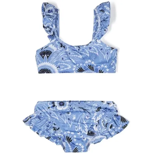 Blau Paisley Kinder Bikini Rüschen - ETRO - Modalova