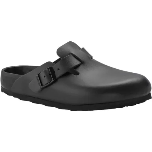 Monochrome Noir Leather Boston Sandals , male, Sizes: 10 UK, 8 UK, 9 UK, 11 UK, 7 UK - Birkenstock - Modalova