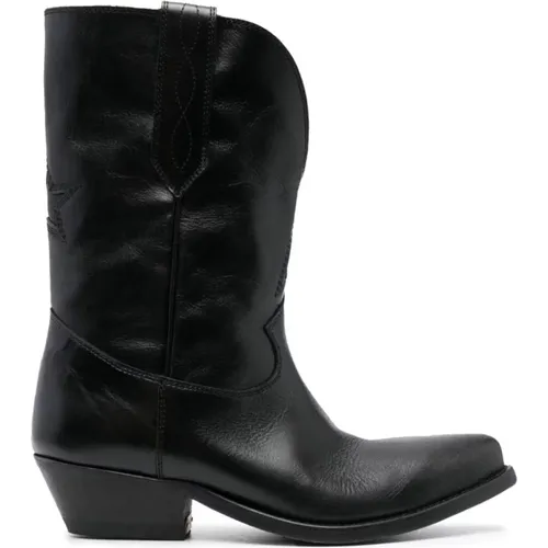Leather Cowboy Boots for Women , female, Sizes: 3 UK - Golden Goose - Modalova