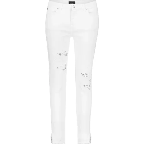 Zerstörte Ketten Skinny Jeans , Damen, Größe: 2XL - monari - Modalova