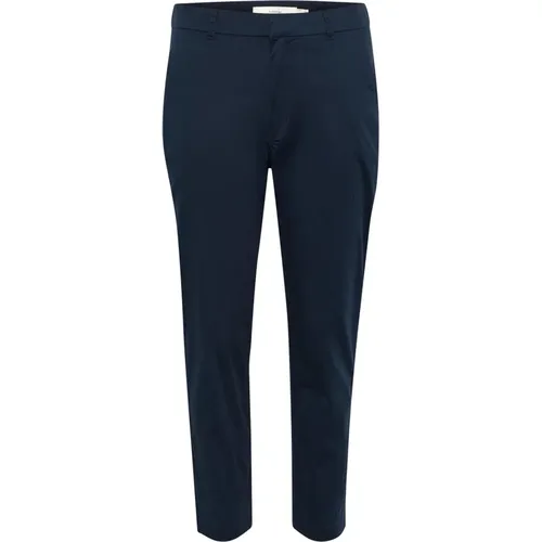 Marineblaue Cropped Hose , Damen, Größe: XS - InWear - Modalova