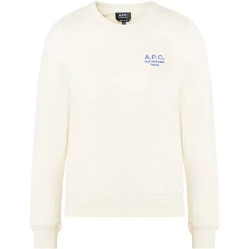Weiße Baumwoll-Sweatshirt , Damen, Größe: XS - A.p.c. - Modalova