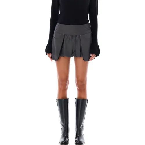 Charcoal Bubble Mini Skirt , female, Sizes: S, M - LOW Classic - Modalova