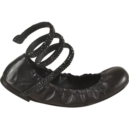 Schwarze flache Schuhe Eleganter Stil - René Caovilla - Modalova