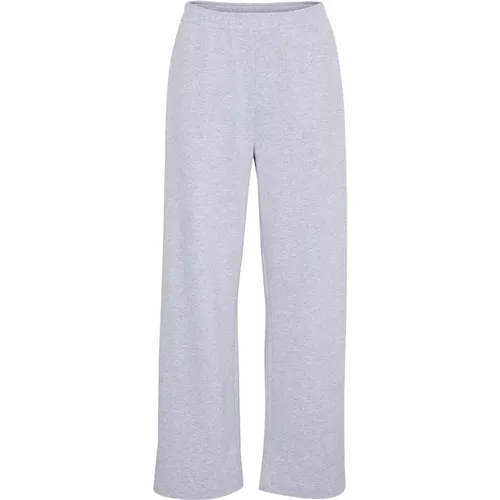 Grau Melange Loose Fit Sweatpants , Damen, Größe: M - Kaffe - Modalova