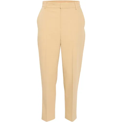 Cropped Pressed-Front Moderne Hose Alabaster , Damen, Größe: M - InWear - Modalova