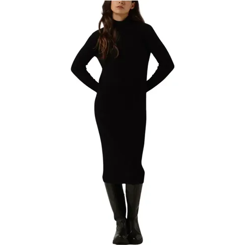 Schwarzes Midi-Kleid Vales , Damen, Größe: XL - Tiger Of Sweden - Modalova