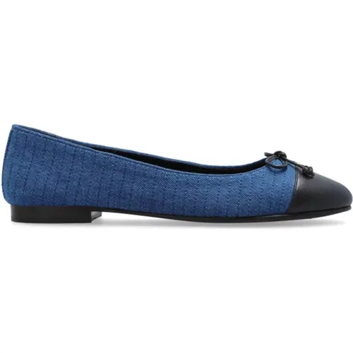 Denim ballet flats , female, Sizes: 4 UK, 5 UK, 3 UK, 6 UK - TORY BURCH - Modalova