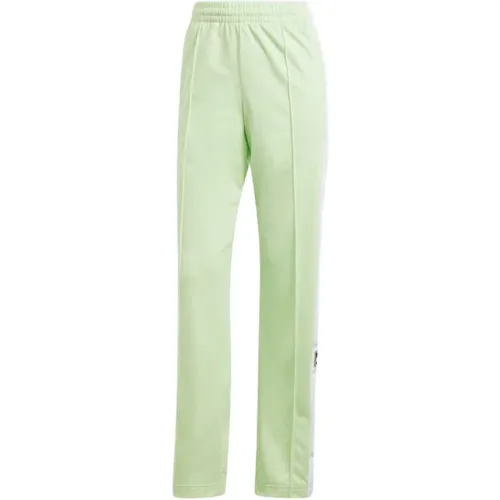 Grüne und Weiße Adibreak Hose , Damen, Größe: L - adidas Originals - Modalova