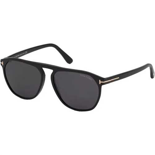 Jasper Sunglasses /Grey Shiny , male, Sizes: 58 MM - Tom Ford - Modalova