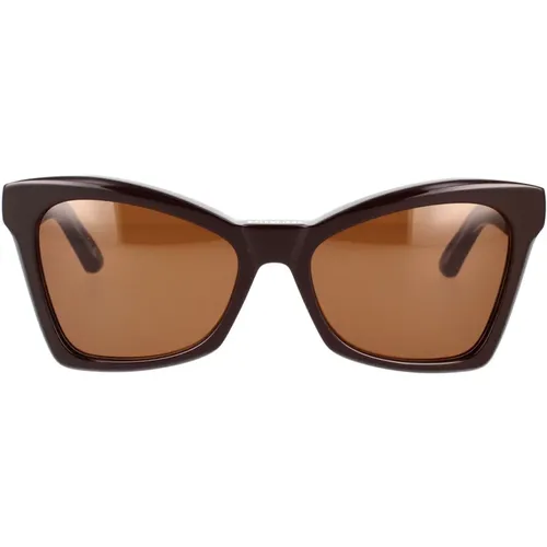 Damen Cat-Eye Sonnenbrille mit Präzisen Winkeln , Damen, Größe: 57 MM - Balenciaga - Modalova