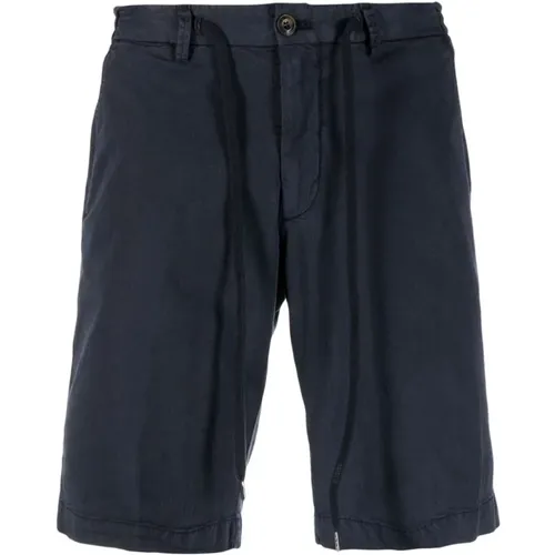 Blaue Baumwoll-Twill-Shorts , Herren, Größe: M - Briglia - Modalova