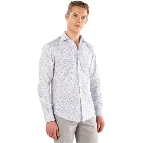 Men's Slim-Fit Maiolica Shirt , male, Sizes: M - Harmont & Blaine - Modalova