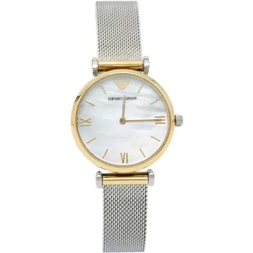 Pre-owned Stainless Steel watches , female, Sizes: ONE SIZE - Armani Pre-owned - Modalova