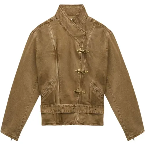 Bronzene Baumwollmischung Asymmetrische Jacke - Isabel marant - Modalova