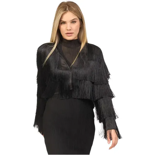 Sweater with Fringe Detail , female, Sizes: L - Hugo Boss - Modalova