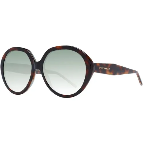 Braune Runde Sonnenbrille mit Verlaufsgläsern - Scotch & Soda - Modalova