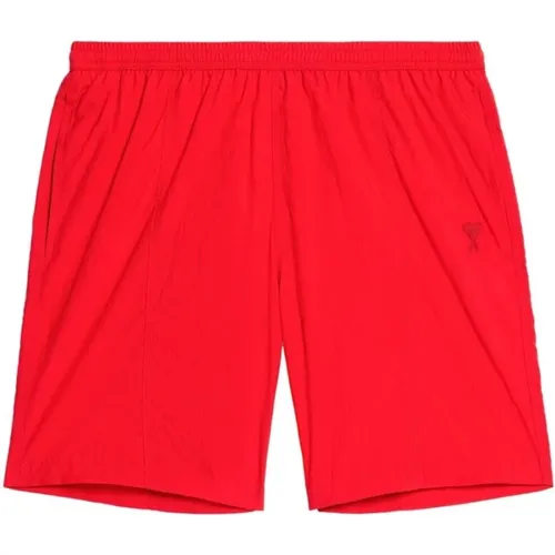 De Coeur Logo Swim Shorts , male, Sizes: L - Ami Paris - Modalova