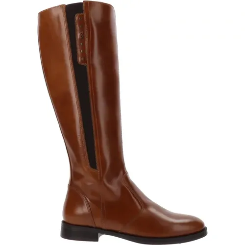 Leder Damenstiefel Eleganter Stil , Damen, Größe: 36 EU - Nerogiardini - Modalova