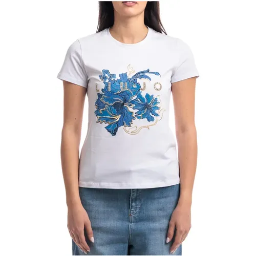 Casual Baumwoll T-shirt , Damen, Größe: S - Liu Jo - Modalova