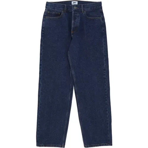 Hardwork Denim Stonewash Indigo Jeans , Herren, Größe: W32 - Obey - Modalova