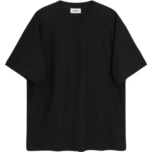 Boucle Jersey Relaxtes T-Shirt , unisex, Größe: L/Xl - Soulland - Modalova