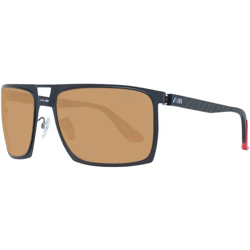 Schwarze Herren Sonnenbrille Rechteckiges Modell - BMW - Modalova