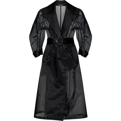 Coat Wide Lapels Puff Sleeves , female, Sizes: S, XS - Dolce & Gabbana - Modalova