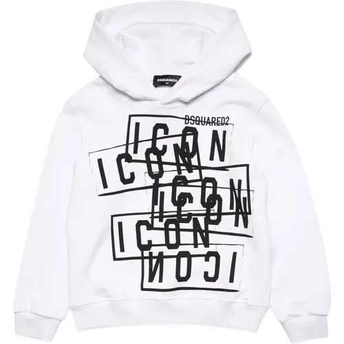 Locker sitzender Hoodie mit verschobenem Icon - Dsquared2 - Modalova