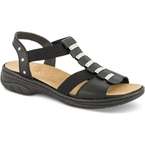 Praktische Komfort Sandale , Damen, Größe: 42 EU - Rieker - Modalova