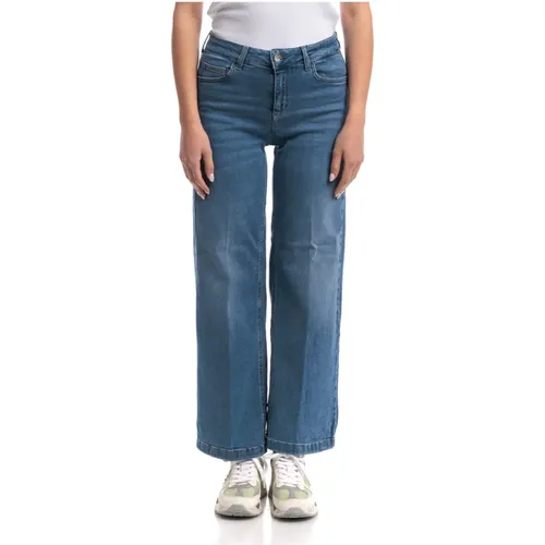 Cropped Flare Jeans , female, Sizes: W27, W30, W26, W24, W29, W28 - Liu Jo - Modalova