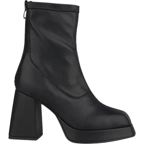 Square Toe Leather Ankle Boots , female, Sizes: 6 UK, 7 UK - Alma en Pena - Modalova