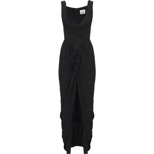 Schwarzes Kleid mit weitem Ausschnitt - Vivienne Westwood - Modalova