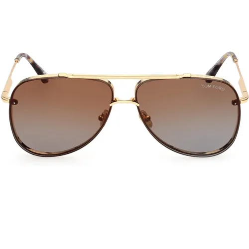 Classic Pilot Sunglasses Brown Gradient , unisex, Sizes: 62 MM - Tom Ford - Modalova