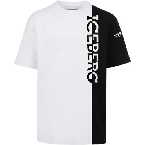 Kurzarm Baumwoll Jersey T-shirt - Iceberg - Modalova