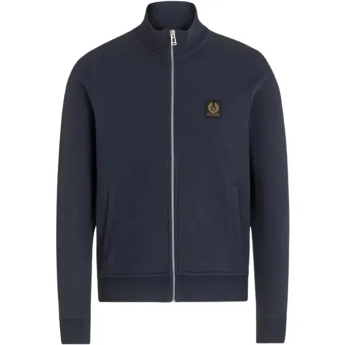 Full Zip Sweatshirt Dark Ink , male, Sizes: M, L - Belstaff - Modalova