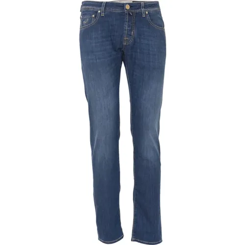 Super Slim Fit Jeans - Size 34, Color: Dark , male, Sizes: W36, W38, W42 - Jacob Cohën - Modalova