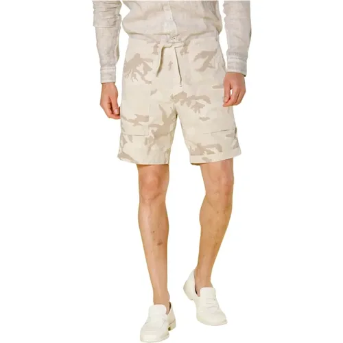 Camouflage Chino Bermuda Shorts , Herren, Größe: L - Mason's - Modalova