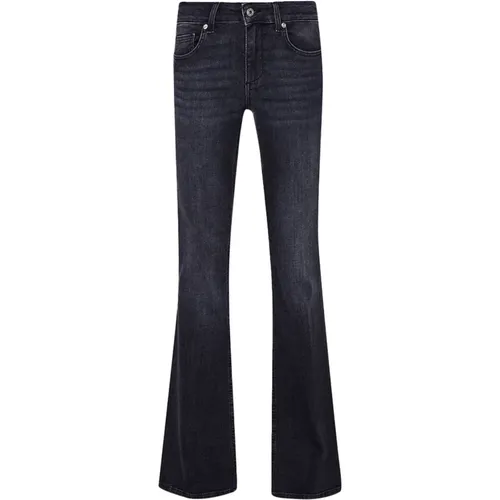 Flare Stretch Denim Jeans mit Used-Waschung , Damen, Größe: W27 - Liu Jo - Modalova