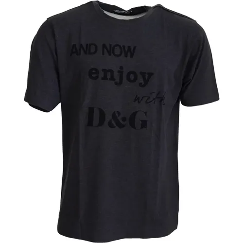 Crewneck T-shirt , male, Sizes: M - Dolce & Gabbana - Modalova